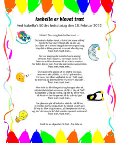 Da du fylder rundt i år - Træt
