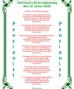 Pensionist sangen - Design nr 1