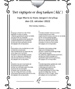 Det vigtigste er dog tanken - Bryllup