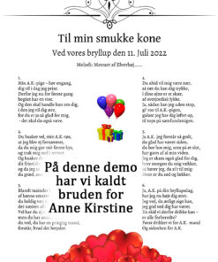 Fra gommen til hans kone