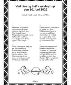 Sang til morgenkaffen - Sølvbryllup