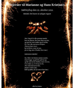 Stjernekaster til sølvbrudeparret