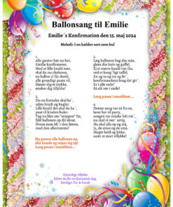 En skøn ballonsang til konfirmanden nr 2