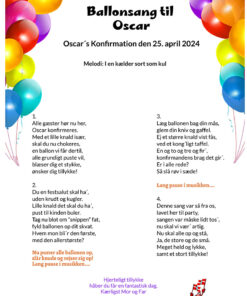 En skøn ballonsang til konfirmanden nr 3