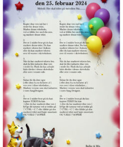 Skabelon til personlig sangtekst - Hund og kat ramme