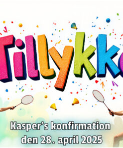 SangSkjuler - Flad kasse - Badminton design nr 1