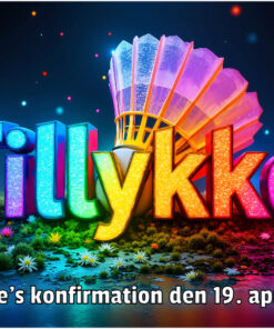 SangSkjuler - Flad kasse - Badminton design nr 2