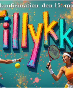SangSkjuler - Flad kasse - Tennis design nr 2