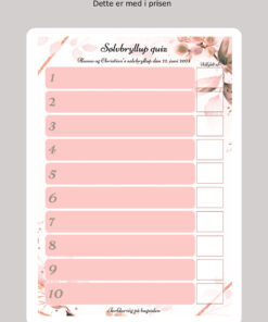 Alternative view of Sølvbryllups quiz med hjertelys - Rosa floral