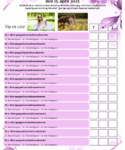 Tipskupon til eller om konfirmanden - Lilla floral - 2 konfirmander