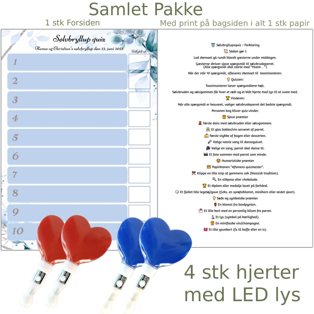 soelvbryllups-quiz-blaa-floral-samlet pakke