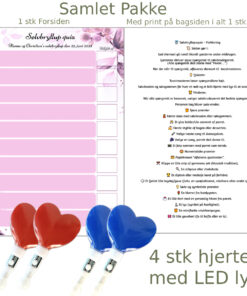 Sølvbryllups quiz med hjertelys - Lilla floral