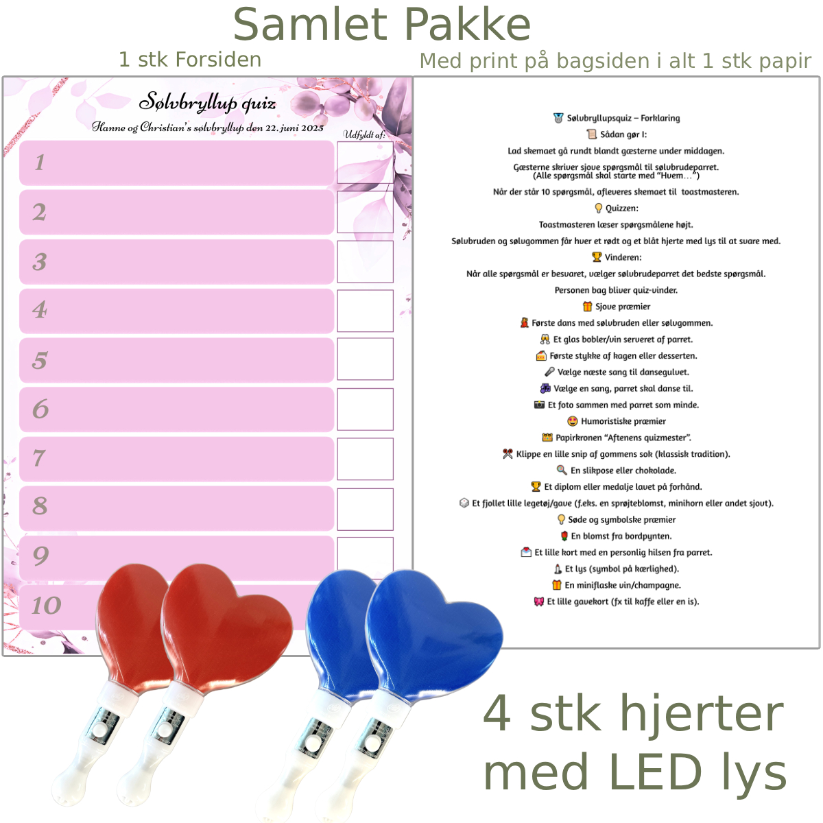 soelvbryllups-quiz-lilla-floral-samlet pakke