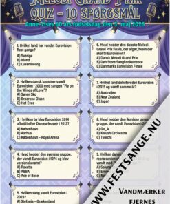 Melodi Grand Prix quiz med 10 spørgsmål om Eurovision, ABBA, danske vindere og MGP-historie – perfekt til fest og komsammen
