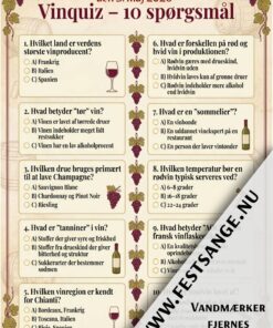Vinquiz med 10 spørgsmål om vinproduktion, druesorter, Champagne og serveringstemperatur – perfekt til fest og komsammen