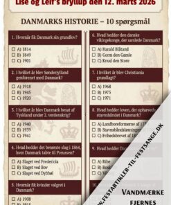 Danmarks historie quiz med 10 spørgsmål om grundloven, vikinger, 2. verdenskrig, Harald Blåtand og dansk historie – perfekt til fest og komsammen