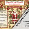 Dækkeserviet med svær julequiz "Julegeni eller Julenisse?" til julefrokost – design nr. 1 med nisser og julemand