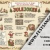 Julejokes dækkeserviet 3 med sjove julehistorier, jokes om julemanden og nisser – perfekt til julefrokost og komsammen