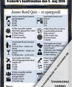 James Bond quiz med 10 spørgsmål om agent 007, Sean Connery, Casino Royale, Mads Mikkelsen og Bond-universet – perfekt til fest og komsammen