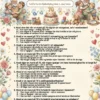 Quiz til 70 års fødselsdag mand i A4 format med sjove spørgsmål om livet som 70-årig mand, fås i 3 designs: havearbejde grøn, farverig morfar og klassisk gentleman