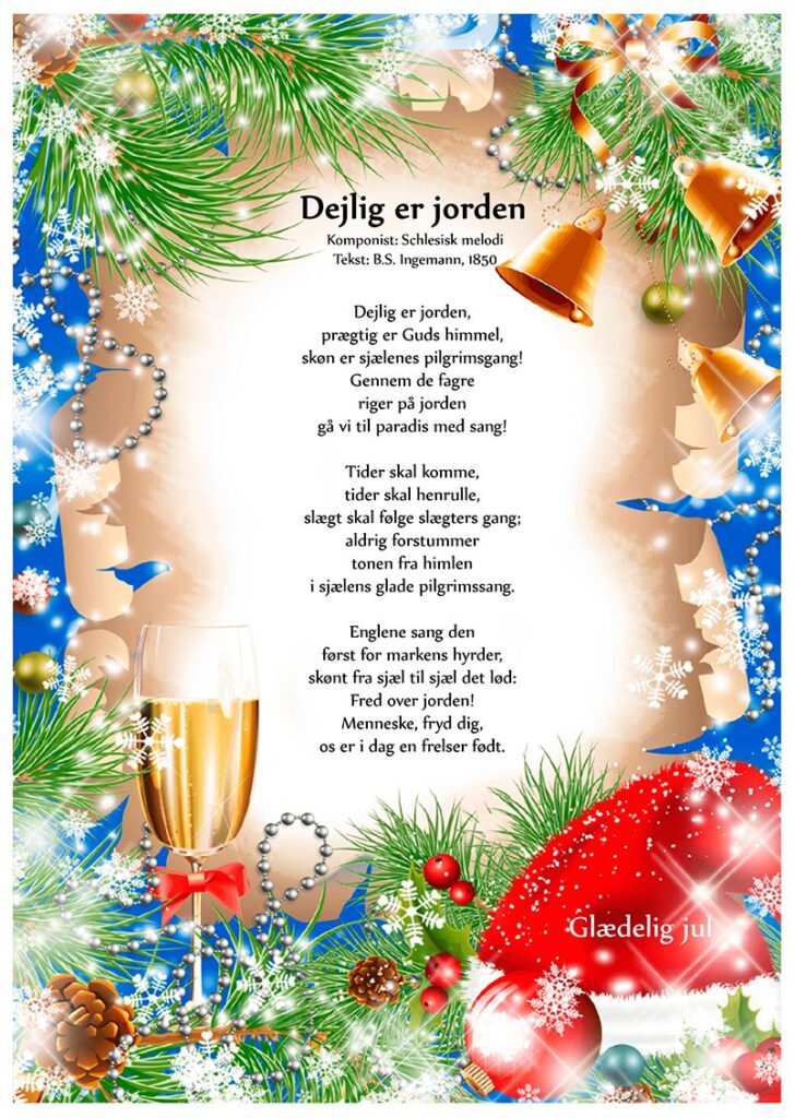 Julesang Dejlig er jorden – personlig julesang til jul på kendt melodi
