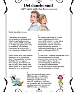 Sjov guldbryllupssang Det danske smil på kendt melodi til personlig tilpasning