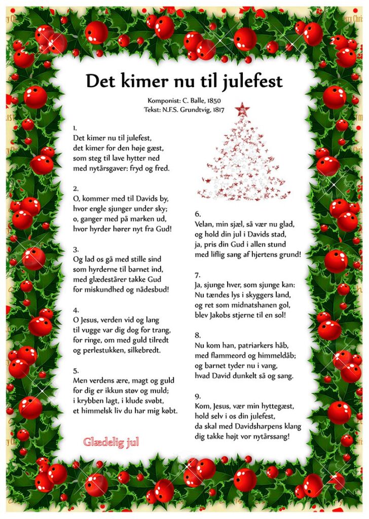 Julesang Det kimer nu – personlig julesang til julefest med klassisk melodi