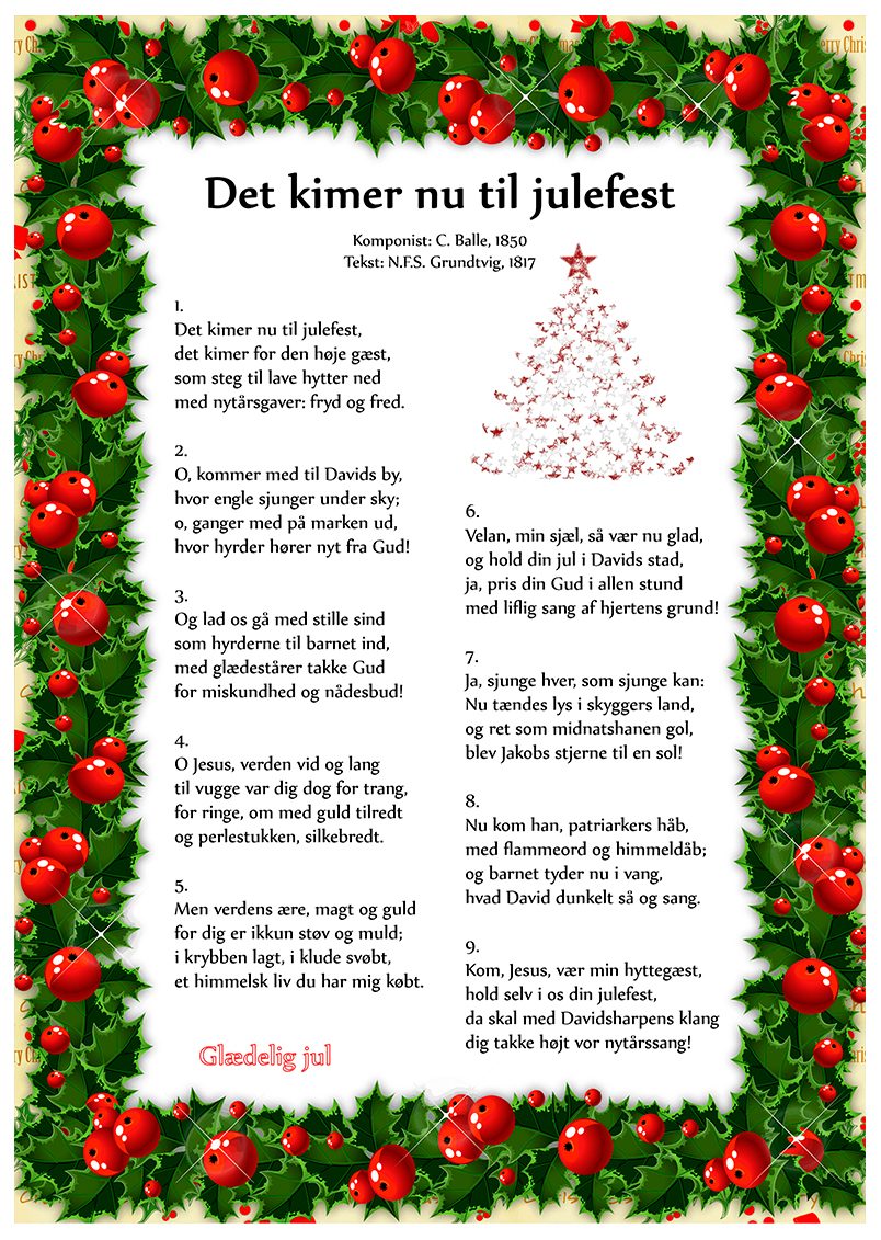 Det kimer nu til julefest – julesang