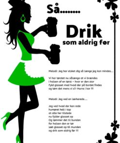 Drikkevise til fest hvor man selv kan tilpasse navn og detaljer