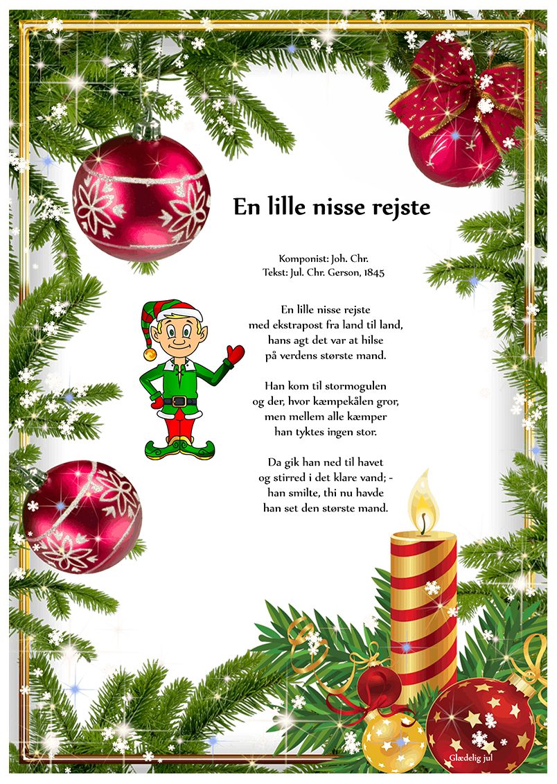 En lille nisse rejste – julesang