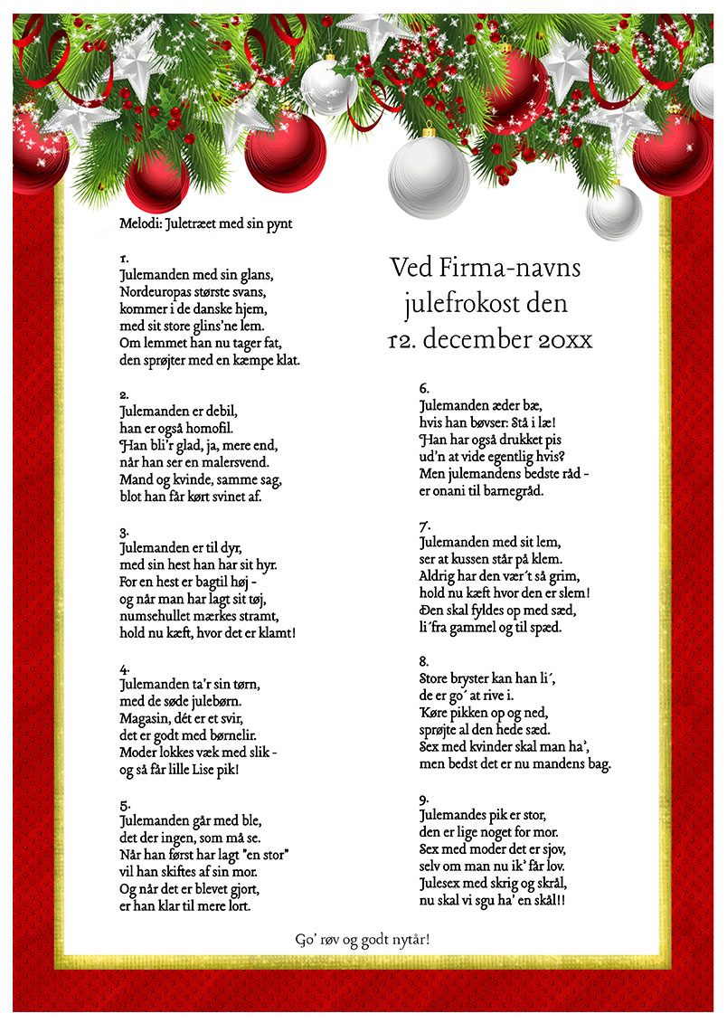 En vulgær julesang – julesang