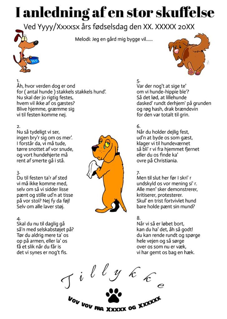 Hundesang fødselsdag sjov – sang fra flere hunde der klager over fødselsdagen