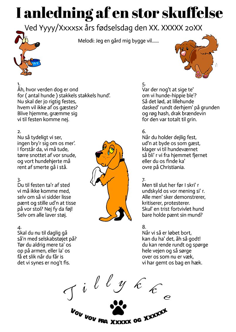 Hundesang fødselsdag sjov – sang fra flere hunde der klager over fødselsdagen