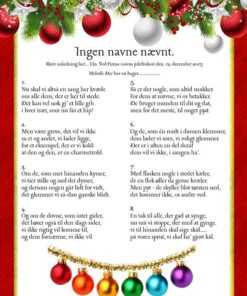 Julesang uden navne – personlig julesang til hele gruppen på julefesten