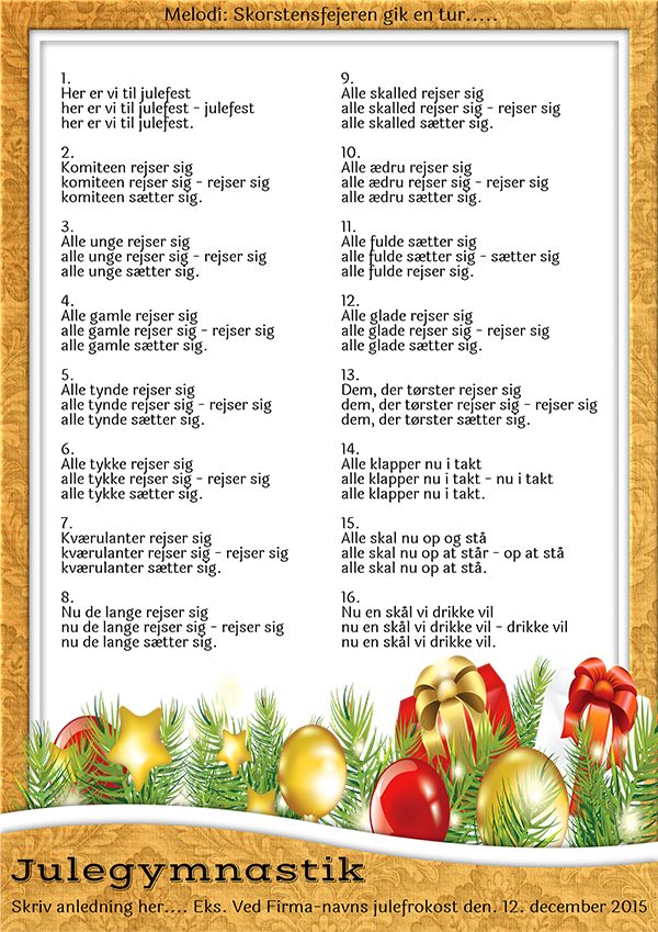 Julegymnastik – julesang