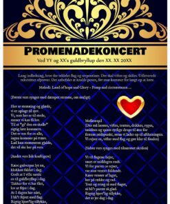 Promenadekoncert med rekvisitter til guldbryllup – sjov underholdning for jubilarbrudeparret