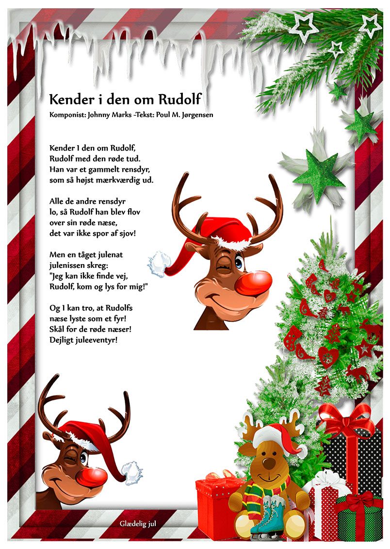 Kender I den om Rudolf – julesang