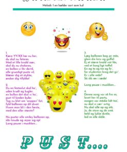 Studentersang smiley ballon med farverige emojis og festligt design til flere personer