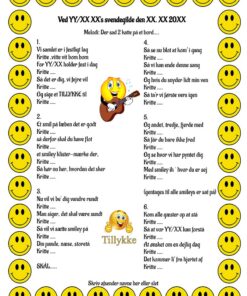 Smiley svendegildesang sjov med emojis til svenden – personlig sang til svendegilde