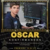 Filmplakat til konfirmation i guld med farvefoto af konfirmanden Oscar ved sin gaming-computer, laurbær, anmeldelser og premieredato