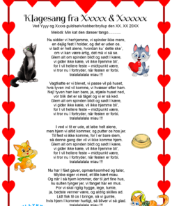 Klagesang fra katten bryllup – tekstforslag nr 2 til flere katte med personlig tilpasning